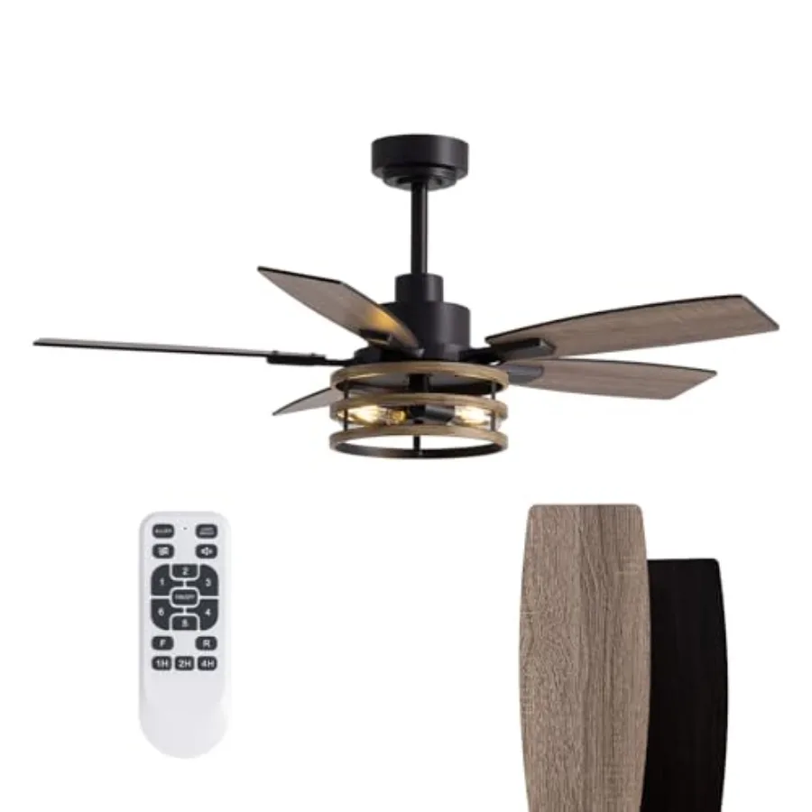 46 Inch Ceiling Fans with Lights and Remote Control Farmhouse Ceiling Fan for Bedroom Living Room and Patio Black Caged Ceiling
46 Inch Ceiling Fans with Lights and Remote Control Farmhouse Ceiling Fan for Bedroom Living Room and Patio Black Caged Ceiling