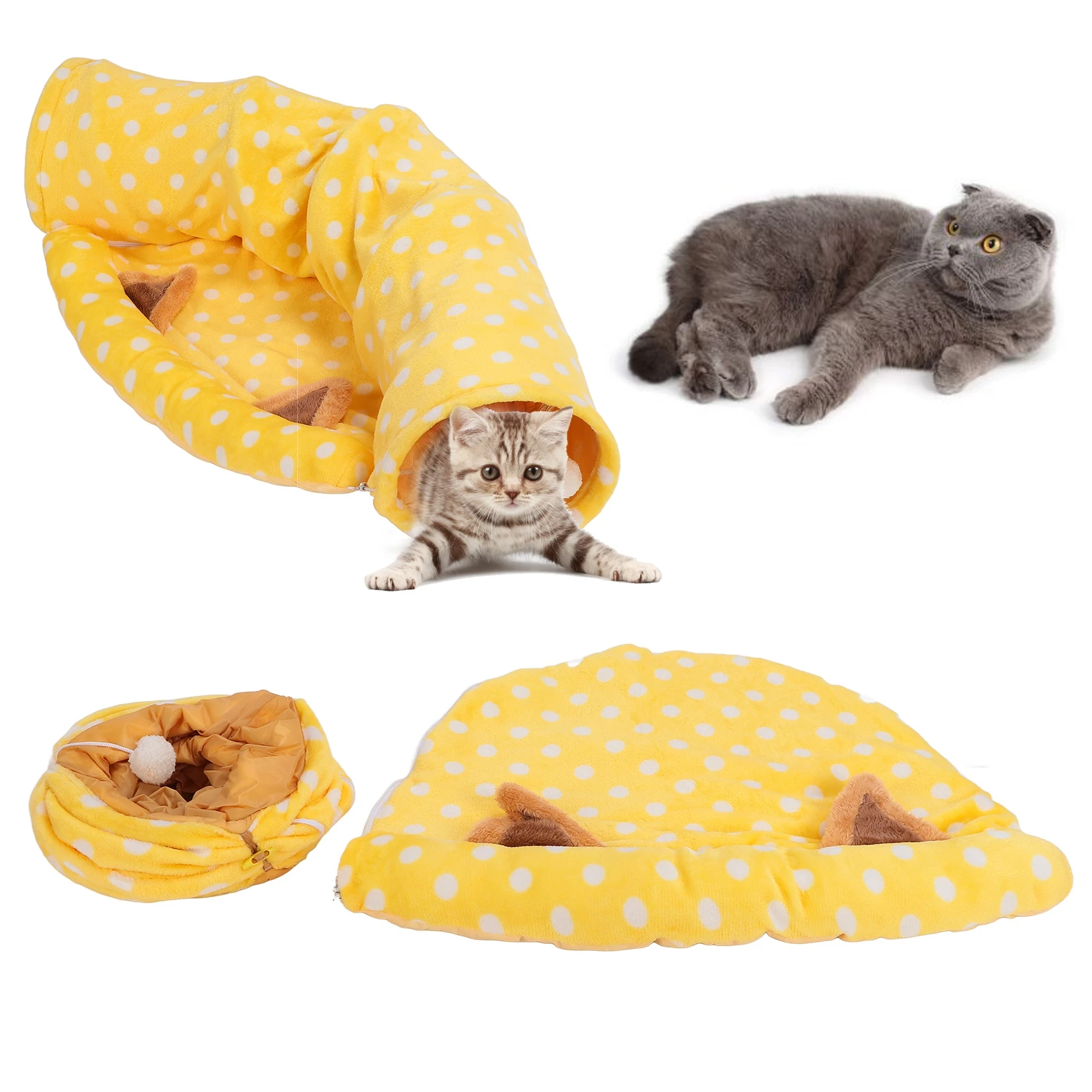 Cat Tunnel Bed Collapsible Cat Tube Bed Toy With Plush Balls For Kittens Puppies Rabbits Ferrets
Cat Tunnel Bed Collapsible Cat Tube Bed Toy With Plush Balls For Kittens Puppies Rabbits Ferrets