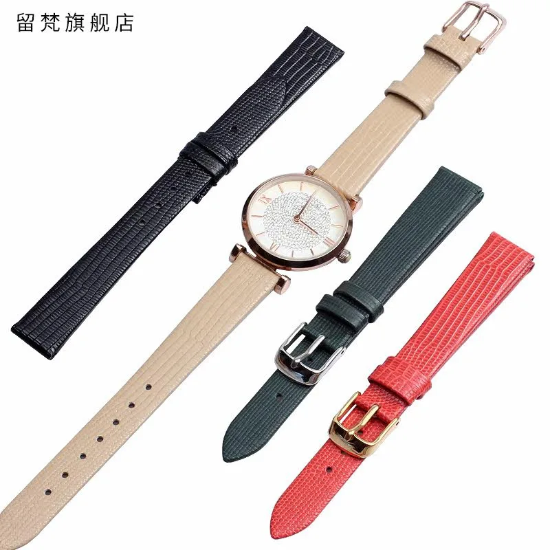 Soft Leather Watch Strap Genuine Leather Women's Crocodile Pattern 14mm cowhide For Armani Gold Little Green Watch Watchband
Soft Leather Watch Strap Genuine Leather Women's Crocodile Pattern 14mm cowhide For Armani Gold Little Green Watch Watchband