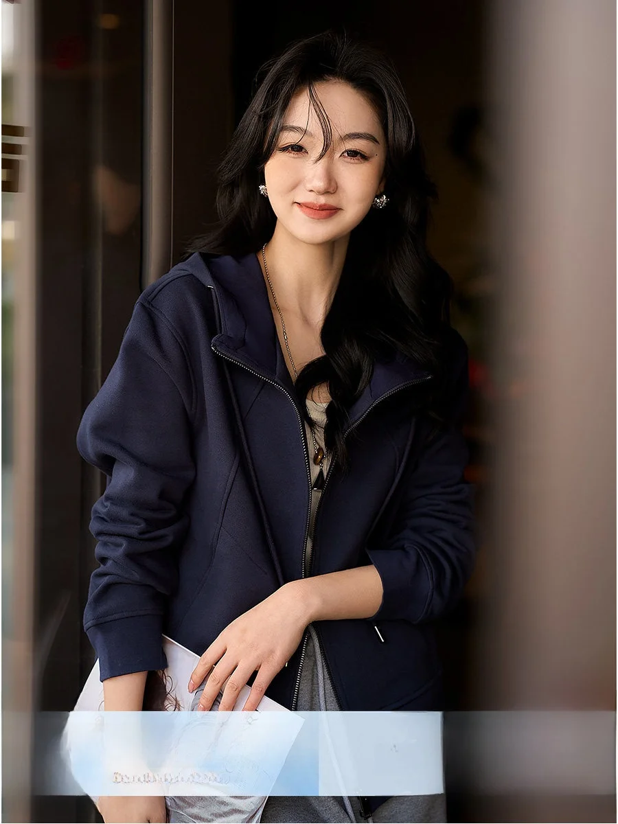 Xhange Casual Sle Fce Lined Hooded Open Cardigan Women's Soft Smooth Comfortable Long Sve Cotton Blend Outerwear
Xhange Casual Sle Fce Lined Hooded Open Cardigan Women's Soft Smooth Comfortable Long Sve Cotton Blend Outerwear