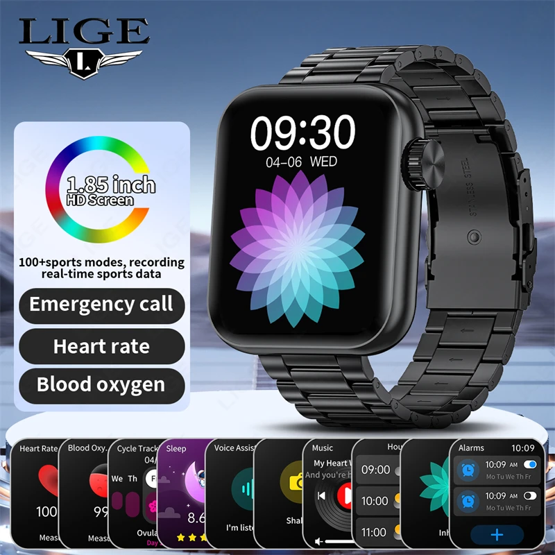 LIGE Men Smartwatch Women Dial Custom BluetoothCall Sport Fitness Watches Woman Heart Rate Monitor Waterproof Smart Watch Men
LIGE Men Smartwatch Women Dial Custom BluetoothCall Sport Fitness Watches Woman Heart Rate Monitor Waterproof Smart Watch Men