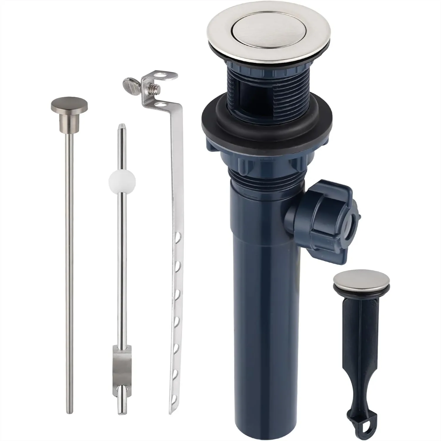 Pop Up Sink Drain with Lift Rod, Universal Fit for Bathroom Sink, Brushed Nickel
Pop Up Sink Drain with Lift Rod, Universal Fit for Bathroom Sink, Brushed Nickel