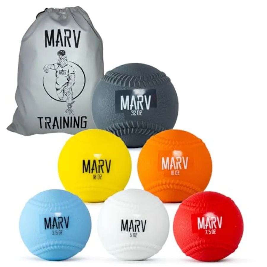 Balls - Velo Set Soft Shell use for Plyo Drills Original PlyoMetric Ball with Seams Velocity Development Set - 6 Weighted Baseb
Balls - Velo Set Soft Shell use for Plyo Drills Original PlyoMetric Ball with Seams Velocity Development Set - 6 Weighted Baseb