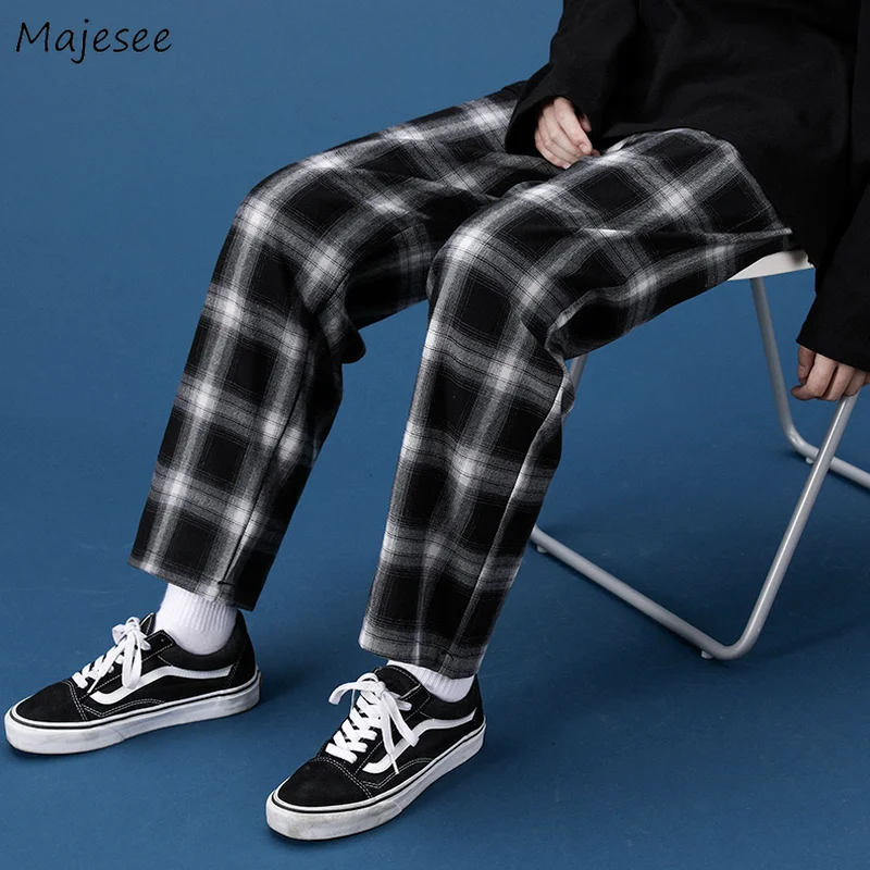 Plaid Design Vintage Pants Men Plus Size 3XL Loose Teens Couples Chic Harajuku Japanese Style All-match Straight Trousers Simple
Plaid Design Vintage Pants Men Plus Size 3XL Loose Teens Couples Chic Harajuku Japanese Style All-match Straight Trousers Simple