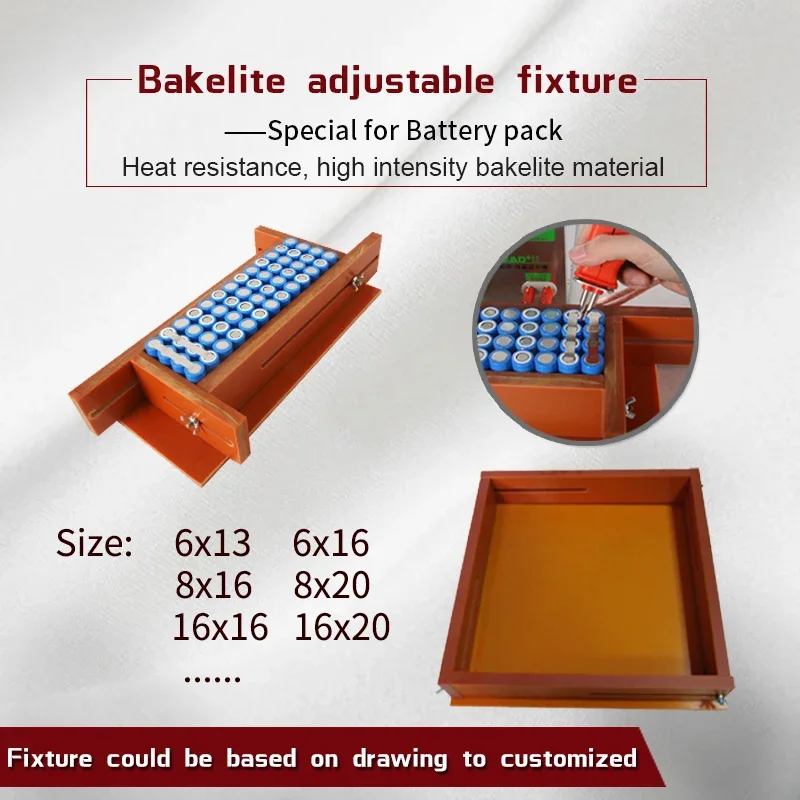 Universal Adjustable Battery Fixture Spot Welder Welding Fixed Fixture For 18650 26650 32650 Power Lithium Batteries Pack
Universal Adjustable Battery Fixture Spot Welder Welding Fixed Fixture For 18650 26650 32650 Power Lithium Batteries Pack