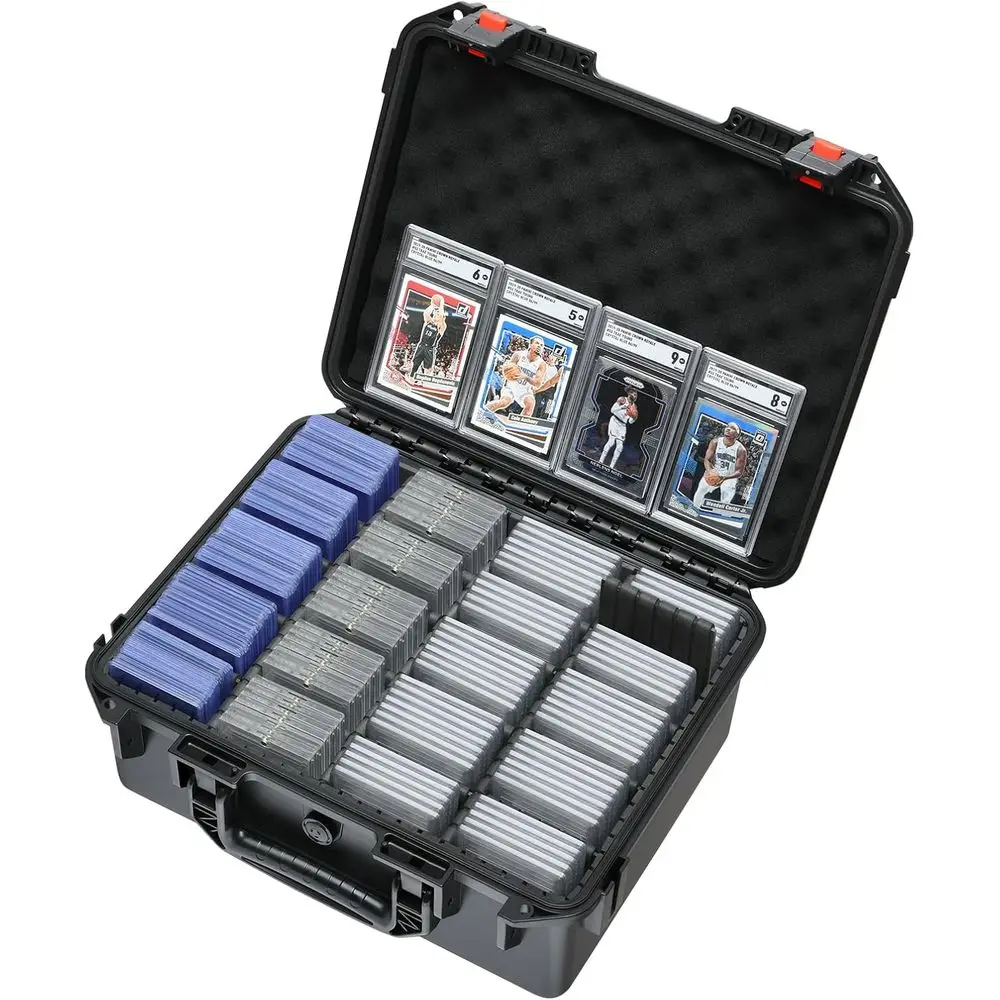 Card Case Storage Box: 12-Compartment Organizer for Sports, Baseball, MTG Cards & Slab Holders
Card Case Storage Box: 12-Compartment Organizer for Sports, Baseball, MTG Cards & Slab Holders
