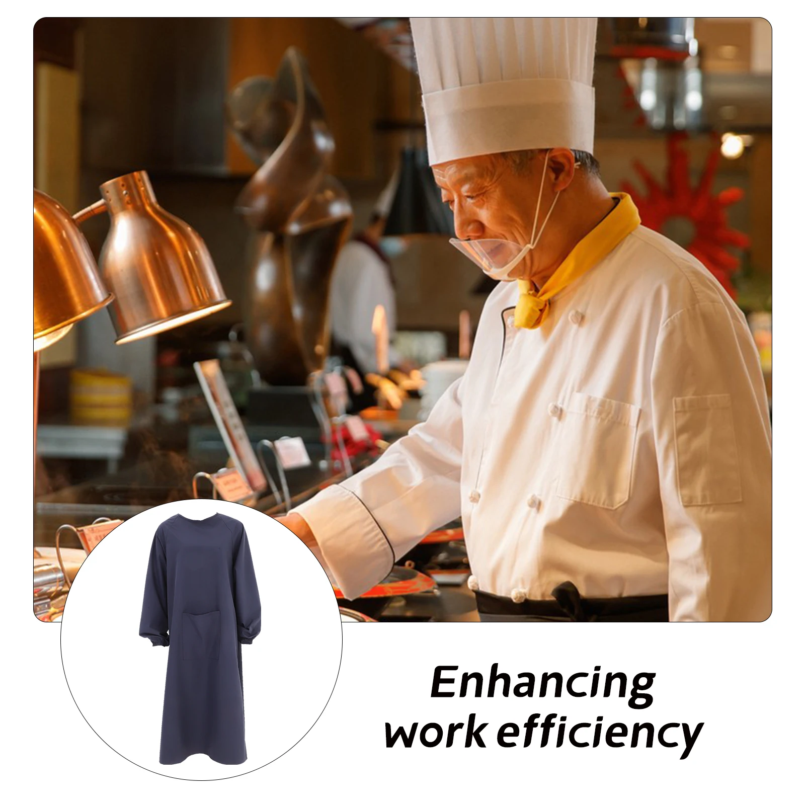 Waterproof Smock Apron Dark Grey Pockets Women Cleaning Kitchen Long Sleeve Oil Resistant Gardening BBQ Protective
Waterproof Smock Apron Dark Grey Pockets Women Cleaning Kitchen Long Sleeve Oil Resistant Gardening BBQ Protective
