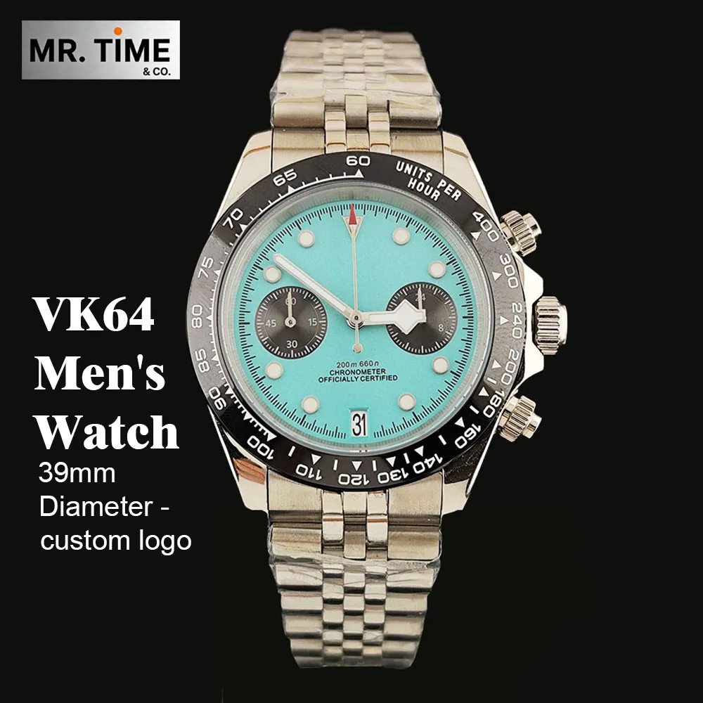 New Fashion VK64 Watch Men's Stainless Steel Watch 39mm Watch Quartz Movement Sapphire Watch Suitable for VK64 Movement Watch
New Fashion VK64 Watch Men's Stainless Steel Watch 39mm Watch Quartz Movement Sapphire Watch Suitable for VK64 Movement Watch