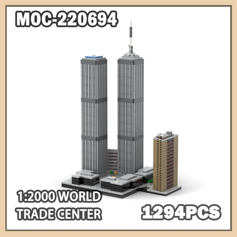 MOC-220694 1:2000 World Trade Center Building Blocks Renowned Architecture Exhibition Collects Puzzle Toys And Ornaments 1294PCS
MOC-220694 1:2000 World Trade Center Building Blocks Renowned Architecture Exhibition Collects Puzzle Toys And Ornaments 1294PCS