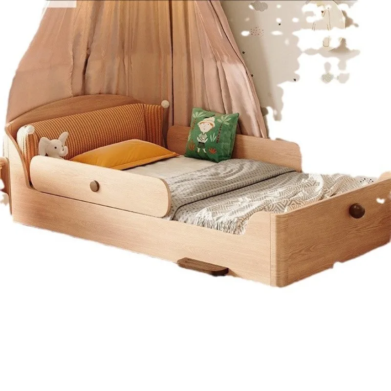 Children's bed Full solid wood island splicing bed Boys and girls single bed Wide with guardrail
Children's bed Full solid wood island splicing bed Boys and girls single bed Wide with guardrail