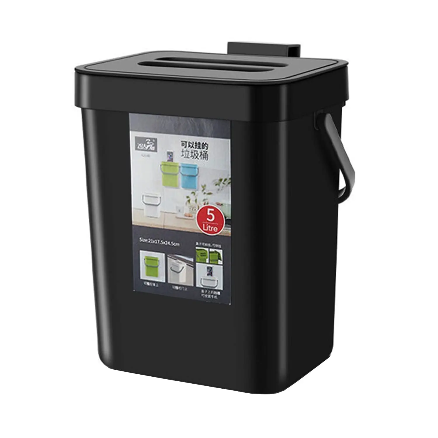 5L Kitchen Trash Can with Lid, Hanging Mountable Odor-Free Mini Bin for Countertop Compost Scraps
5L Kitchen Trash Can with Lid, Hanging Mountable Odor-Free Mini Bin for Countertop Compost Scraps