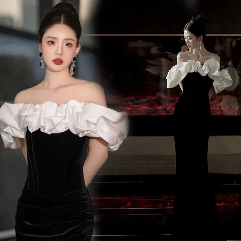 New 2026 Sexy Slimming Color Block Evening Gown Birthday Performance Hostess Wedding Toast Hostess Morning Robe Evening Gown
New 2026 Sexy Slimming Color Block Evening Gown Birthday Performance Hostess Wedding Toast Hostess Morning Robe Evening Gown