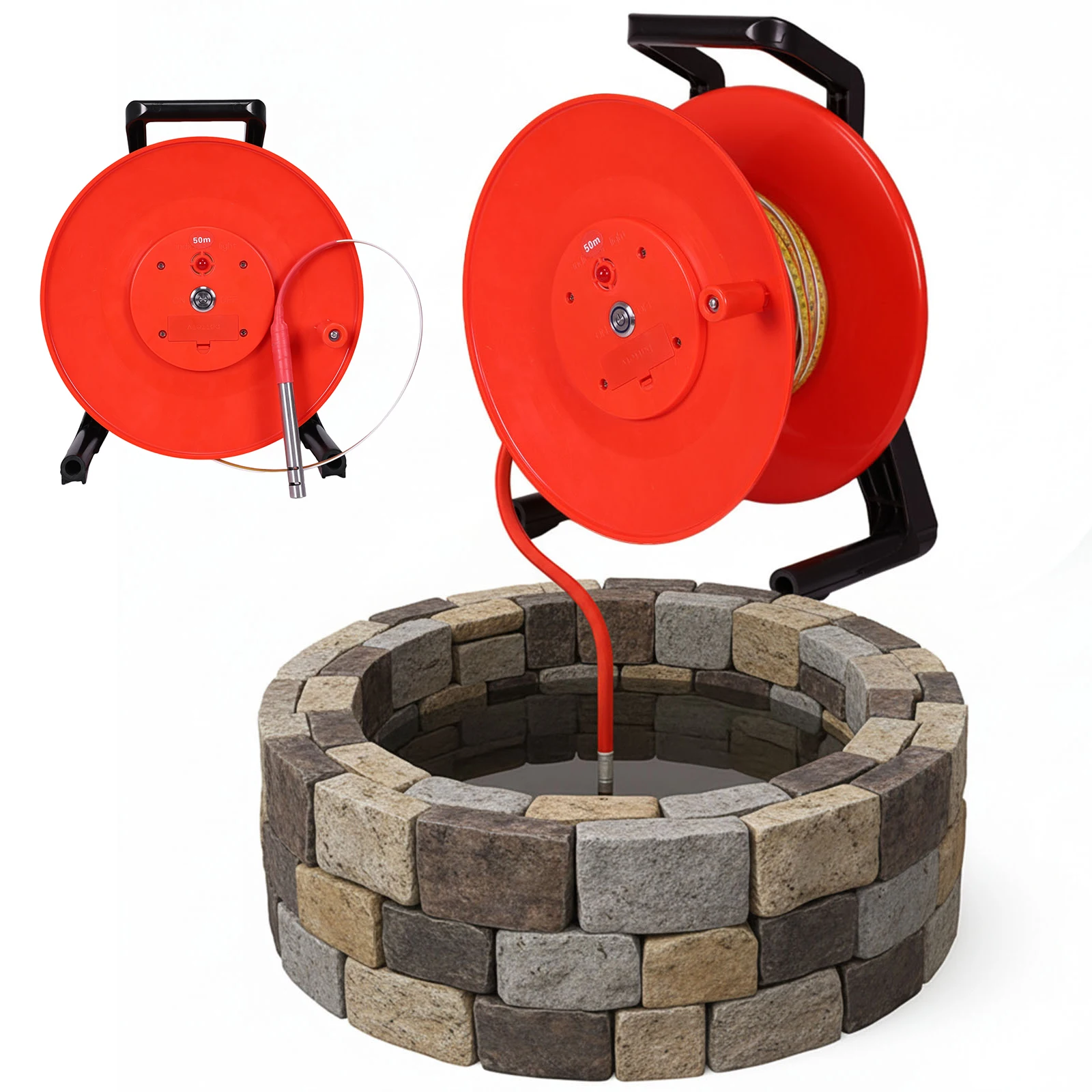 Измеритель уровня воды 164 футов/50 м с фиксированным зондом и стальной лентой для глубоких скважин, колодцев, резервуаров и труб
Измеритель уровня воды 164 футов/50 м с фиксированным зондом и стальной лентой для глубоких скважин, колодцев, резервуаров и труб