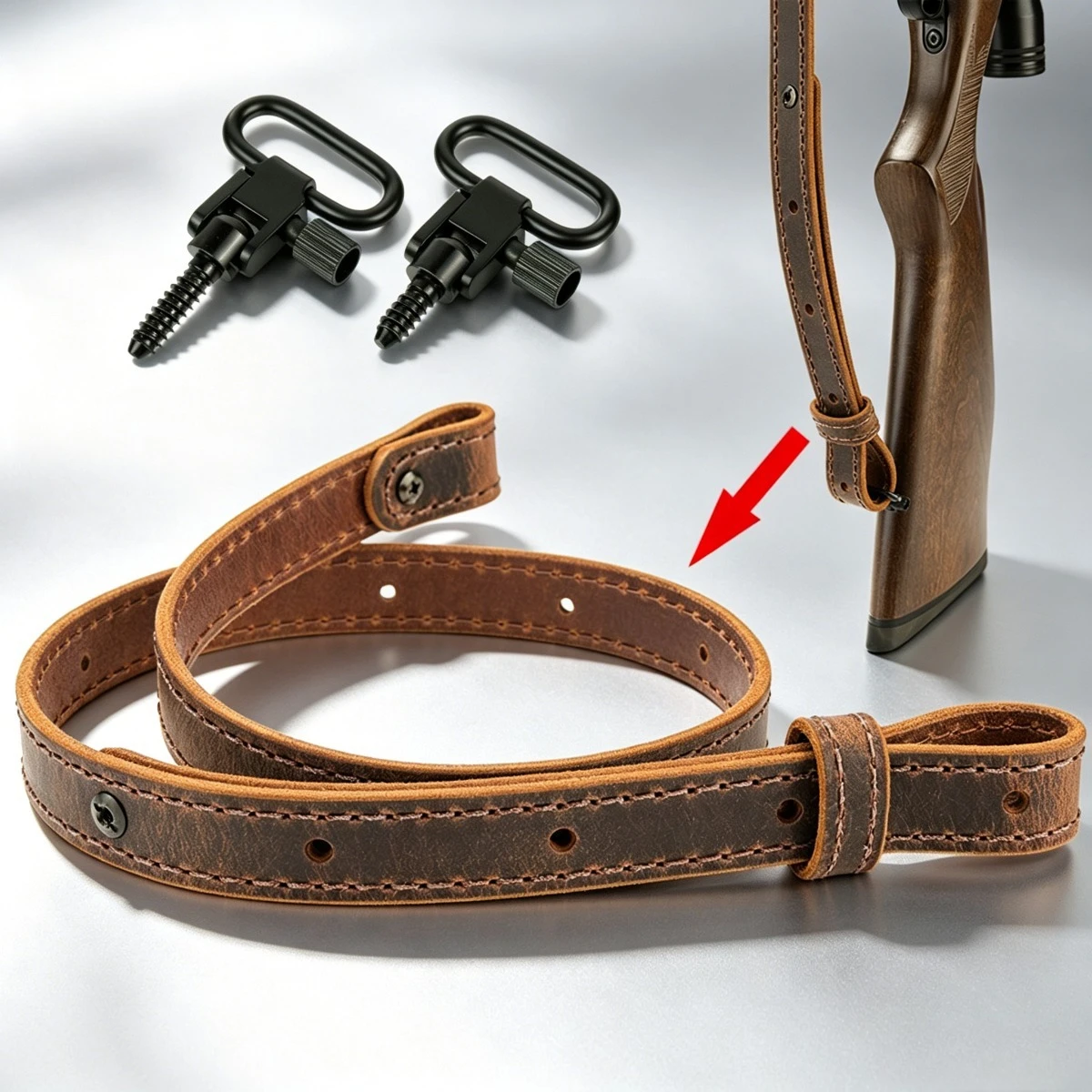 Tactical Genuine Leather Sling Swivel Mount Bindings Strap For AR15 AK47 AK74 Wooden Butt Hunting Accessories
Tactical Genuine Leather Sling Swivel Mount Bindings Strap For AR15 AK47 AK74 Wooden Butt Hunting Accessories