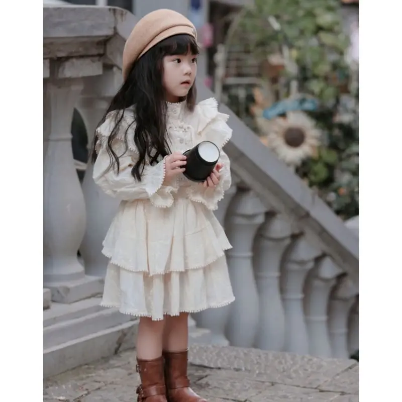 Dress Girls Autumn Outfit New Korean Fashionable Solid Color Socialite Lace Princess Style Dress Kids Clothes Girls
Dress Girls Autumn Outfit New Korean Fashionable Solid Color Socialite Lace Princess Style Dress Kids Clothes Girls