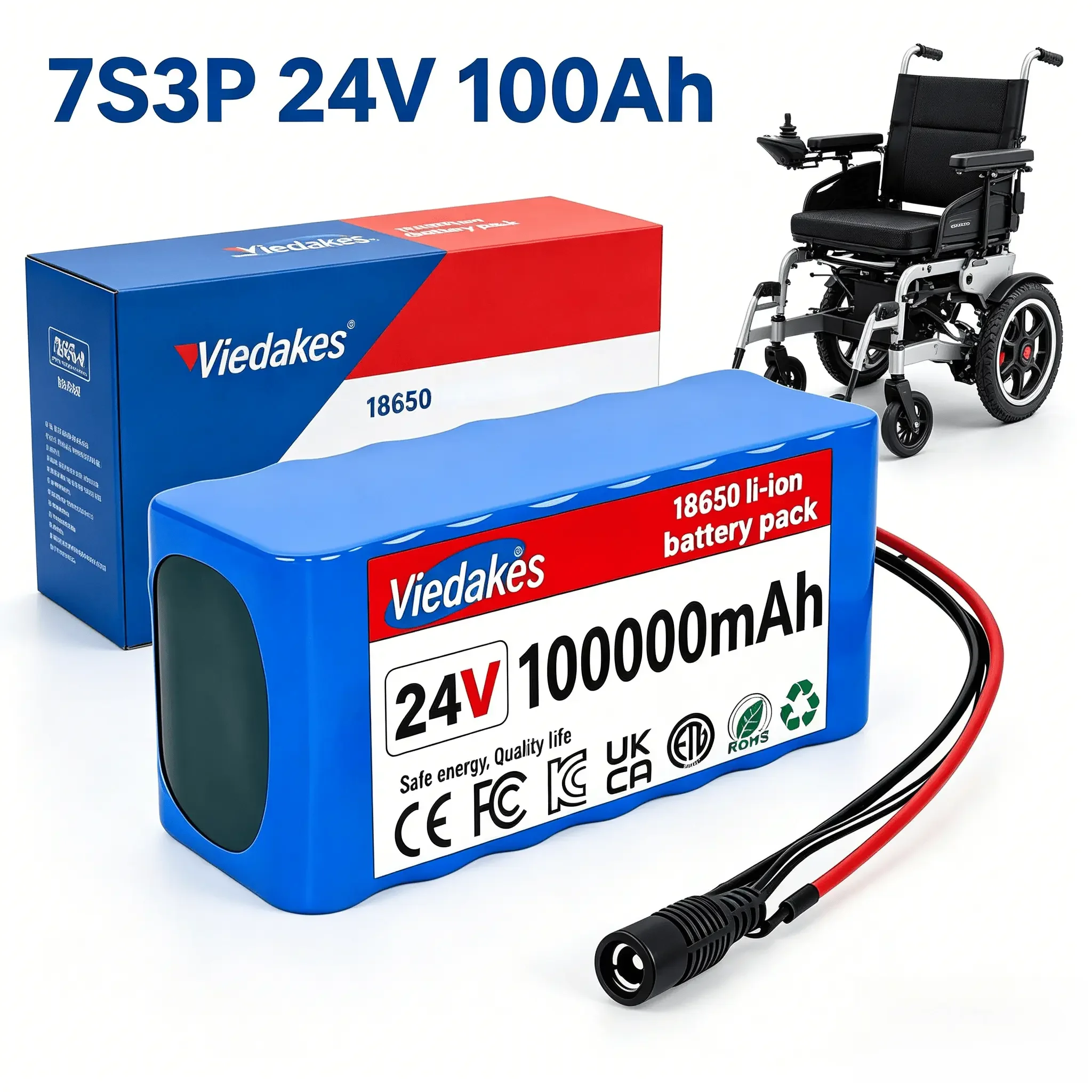 24V 100Ah 7S3P Lithium Ion Battery Pack Long Cycle Life High Power Rechargeable Battery Pack
24V 100Ah 7S3P Lithium Ion Battery Pack Long Cycle Life High Power Rechargeable Battery Pack