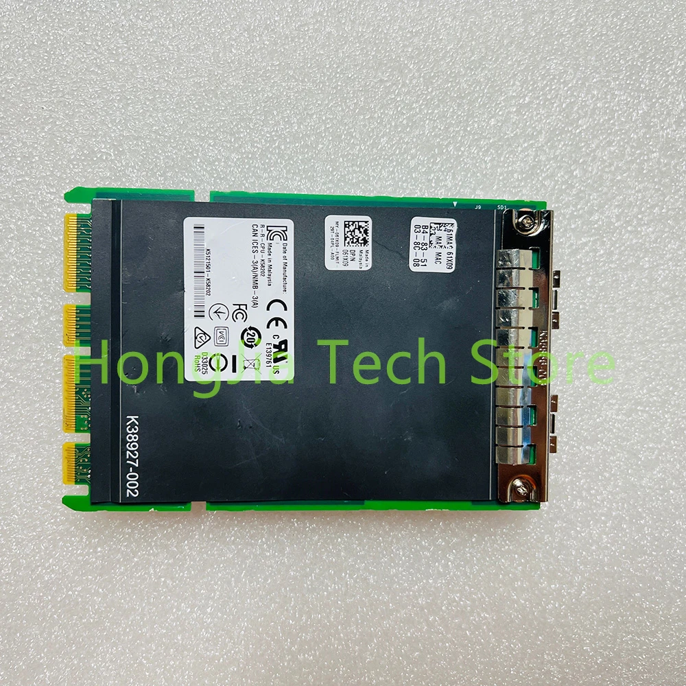 061X09 SFP28 25Gb OCP3.0 Dual Port 10 Gigabit Ethernet Card E810-XXVDA2 61X09
061X09 SFP28 25Gb OCP3.0 Dual Port 10 Gigabit Ethernet Card E810-XXVDA2 61X09