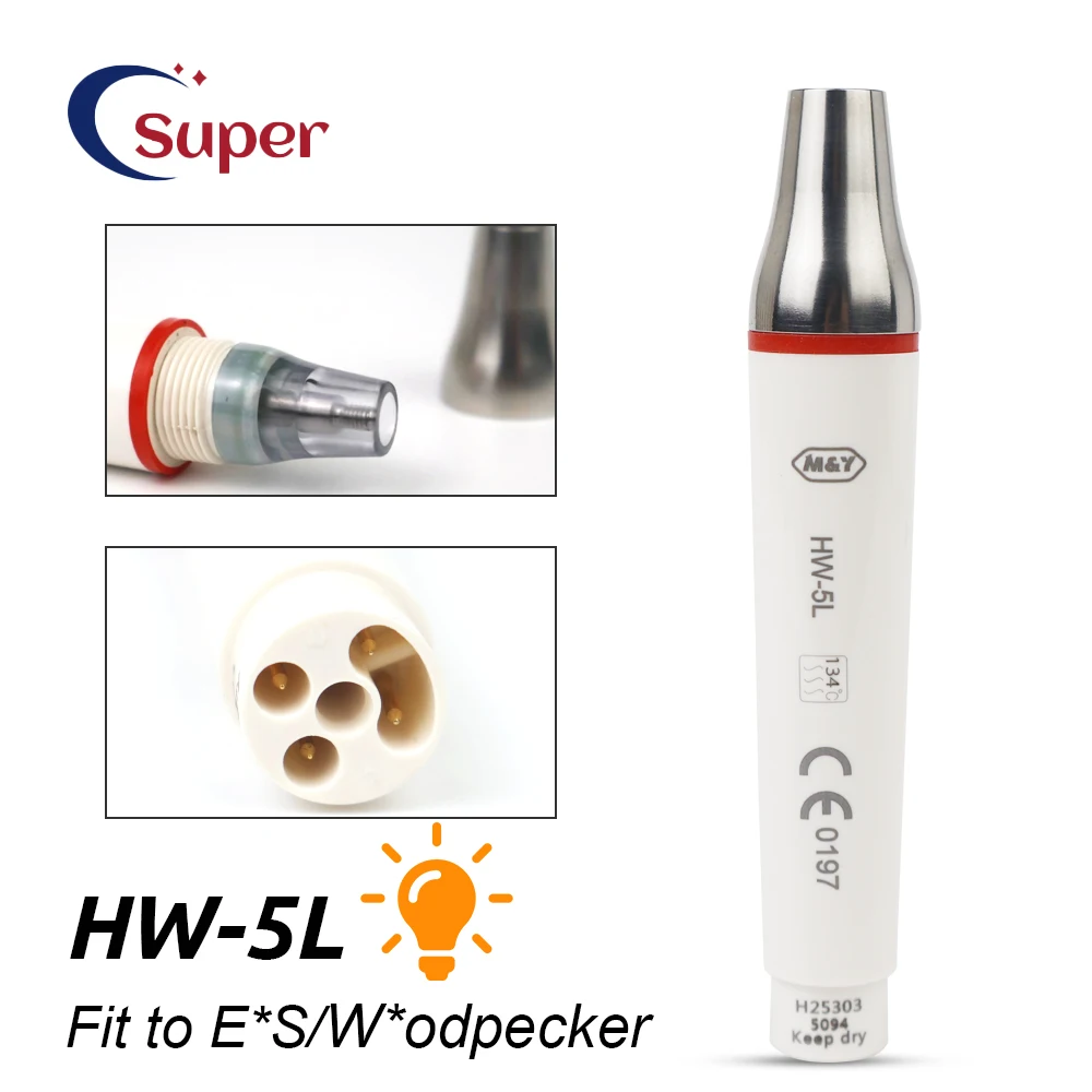 Dental Ultrasonic Scaler Handpiece HW-5L With LED Light Detachable Teeth Whitening Handle For E*S Dentistry tools
Dental Ultrasonic Scaler Handpiece HW-5L With LED Light Detachable Teeth Whitening Handle For E*S Dentistry tools