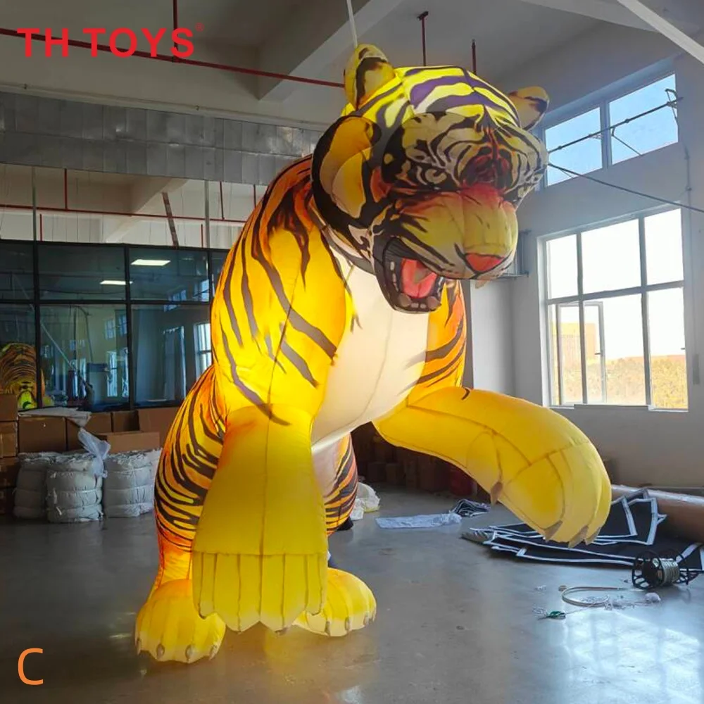 fast air ship to door, 3m high Custom Inflatable Tiger Animal model with LED Light
fast air ship to door, 3m high Custom Inflatable Tiger Animal model with LED Light