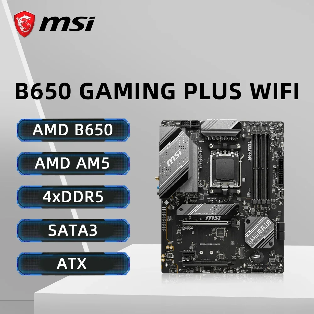 MSI B650 GAMING PLUS WIFI Motherboard Socket AM5 Support Ryzen 5 8500G Ryzen 7 7800X3D Ryzen 9 7900X3D CPU 4xDDR5 256GB 3xM.2
MSI B650 GAMING PLUS WIFI Motherboard Socket AM5 Support Ryzen 5 8500G Ryzen 7 7800X3D Ryzen 9 7900X3D CPU 4xDDR5 256GB 3xM.2