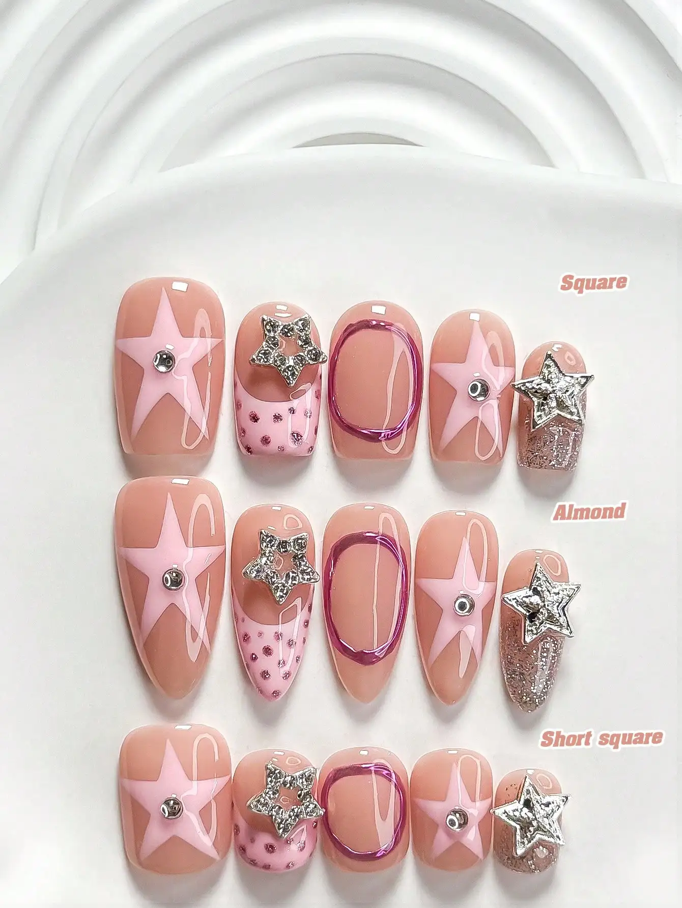 10pcs Handmade Fairy Tale Style Nail Art Stickers, Gel Nail Kit, Heart, Butterfly & Star Colorful Rhinestone Nail Decorations, Flower, Insect, Bow Nail Art Decals, Pink, Green & White Nail Polish, Fresh Style, Includes Nail Tools (1 Jelly Sticker + 1 Nail
10pcs Handmade Fairy Tale Style Nail Art Stickers, Gel Nail Kit, Heart, Butterfly & Star Colorful Rhinestone Nail Decorations, Flower, Insect, Bow Nail Art Decals, Pink, Green & White Nail Polish, Fresh Style, Includes Nail Tools (1 Jelly Sticker + 1 Nail