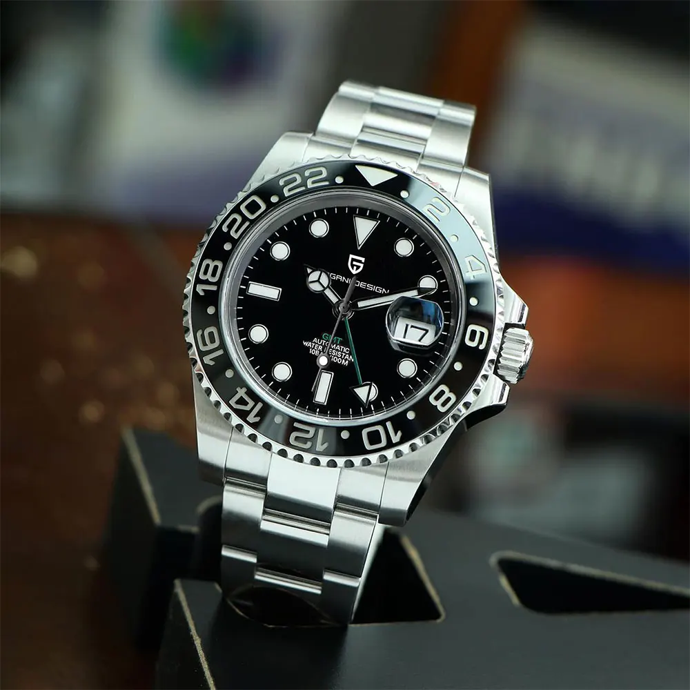 Наручные часы GMT PAGANI DESIGN Автоматические часы 40 мм Мужские часы Лучший бренд Механические часы 100 м Водонепроницаемые светящиеся часы PD-1662
Наручные часы GMT PAGANI DESIGN Автоматические часы 40 мм Мужские часы Лучший бренд Механические часы 100 м Водонепроницаемые светящиеся часы PD-1662