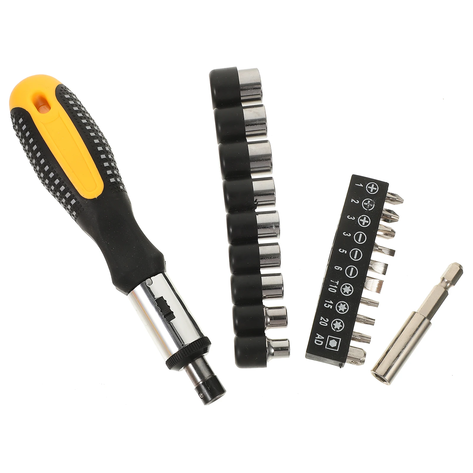 1Set Ratchet Screwdriver Kit High Hardness Steel Durable Adjustable Magnetic Bit Holder Mechanical Repair Tool
1Set Ratchet Screwdriver Kit High Hardness Steel Durable Adjustable Magnetic Bit Holder Mechanical Repair Tool