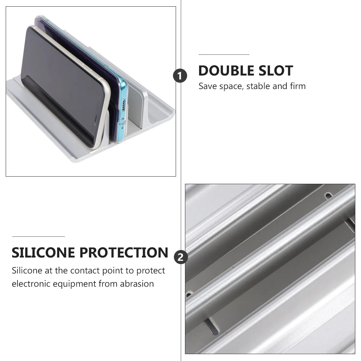 Vertical Laptop Stand Silver Aluminum Base for Efficient Cooling Heat Release Desktop Radiator Stand Sturdy Notebook Cooling