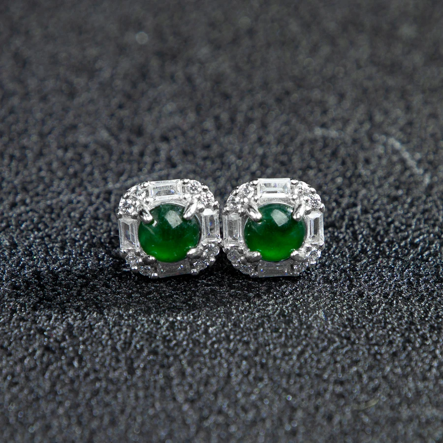 TIMESWIND Original Natural A-type Jade Green Bead Square Zircon Women S925 Silver Earrings with Certificate
TIMESWIND Original Natural A-type Jade Green Bead Square Zircon Women S925 Silver Earrings with Certificate