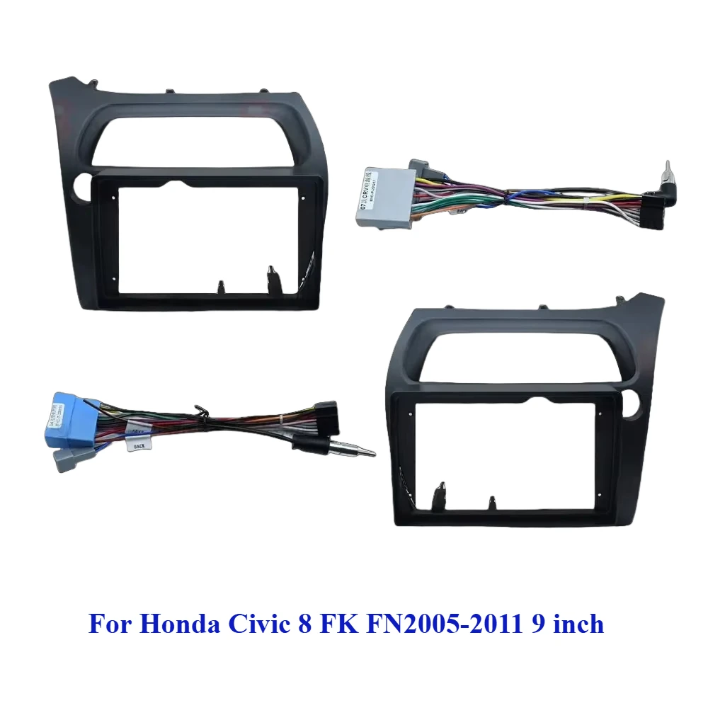 For Honda Civic 8 FK FN 2005-2011 9 Inch 2DIN Car Radio Fascia Panel with Wire Harness Adapter
For Honda Civic 8 FK FN 2005-2011 9 Inch 2DIN Car Radio Fascia Panel with Wire Harness Adapter
