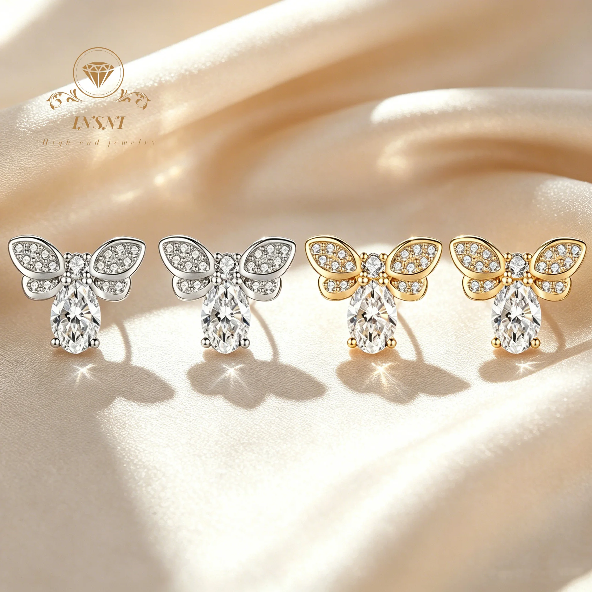 S925 Sterling Silver Stud Earrings Female Golden Bee Shape Moissanite Inlaid Earrings Jewelry Affordable Light Luxury Commuting
S925 Sterling Silver Stud Earrings Female Golden Bee Shape Moissanite Inlaid Earrings Jewelry Affordable Light Luxury Commuting