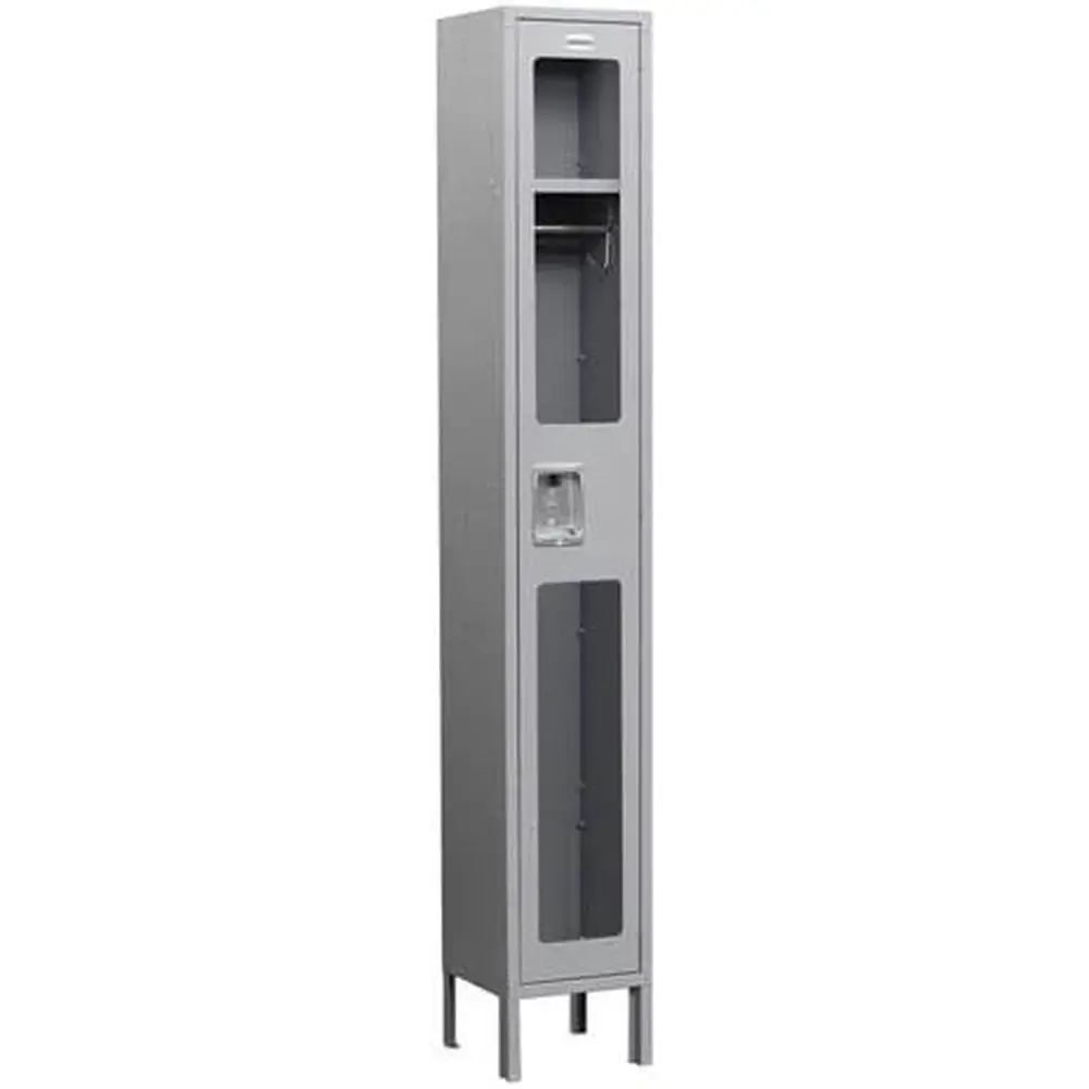 12-Inch Wide 6-Foot High 18-Inch Deep Gray Metal Locker with See-Through Door
12-Inch Wide 6-Foot High 18-Inch Deep Gray Metal Locker with See-Through Door
