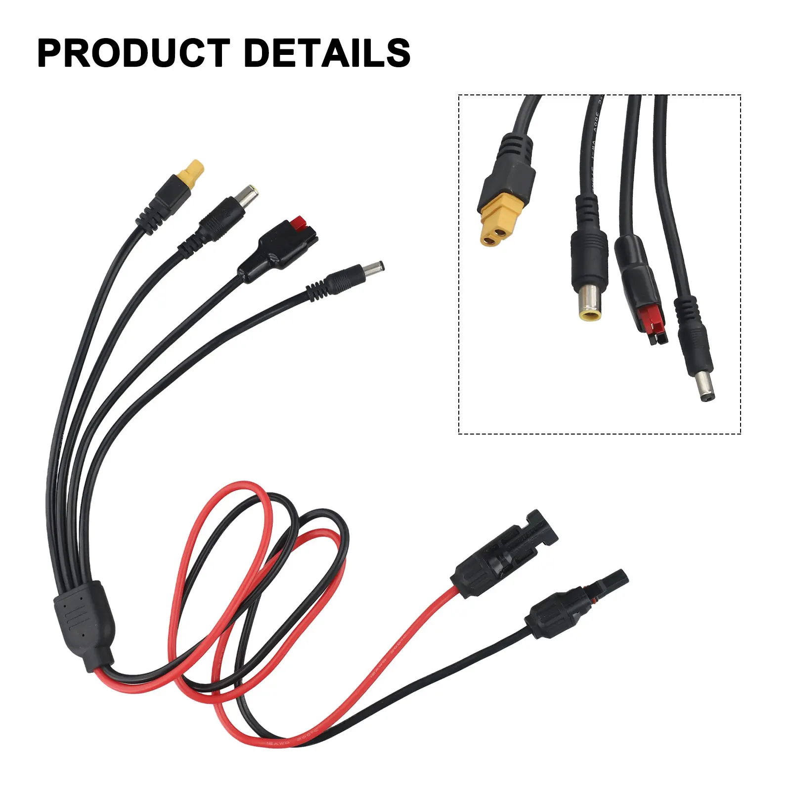Robust Solar Panel Connector Extension Cable Splitter with IP68 Rating Compatible with For XT60 and Various DC Connectors
Robust Solar Panel Connector Extension Cable Splitter with IP68 Rating Compatible with For XT60 and Various DC Connectors