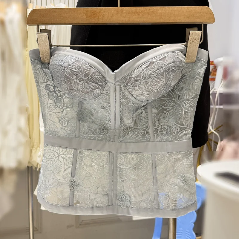 Charming Lady Sle Waist-Cinching Top Women's Lace Crop Top Outerwear Versatile Hollow out Bustier Summer Faion
Charming Lady Sle Waist-Cinching Top Women's Lace Crop Top Outerwear Versatile Hollow out Bustier Summer Faion
