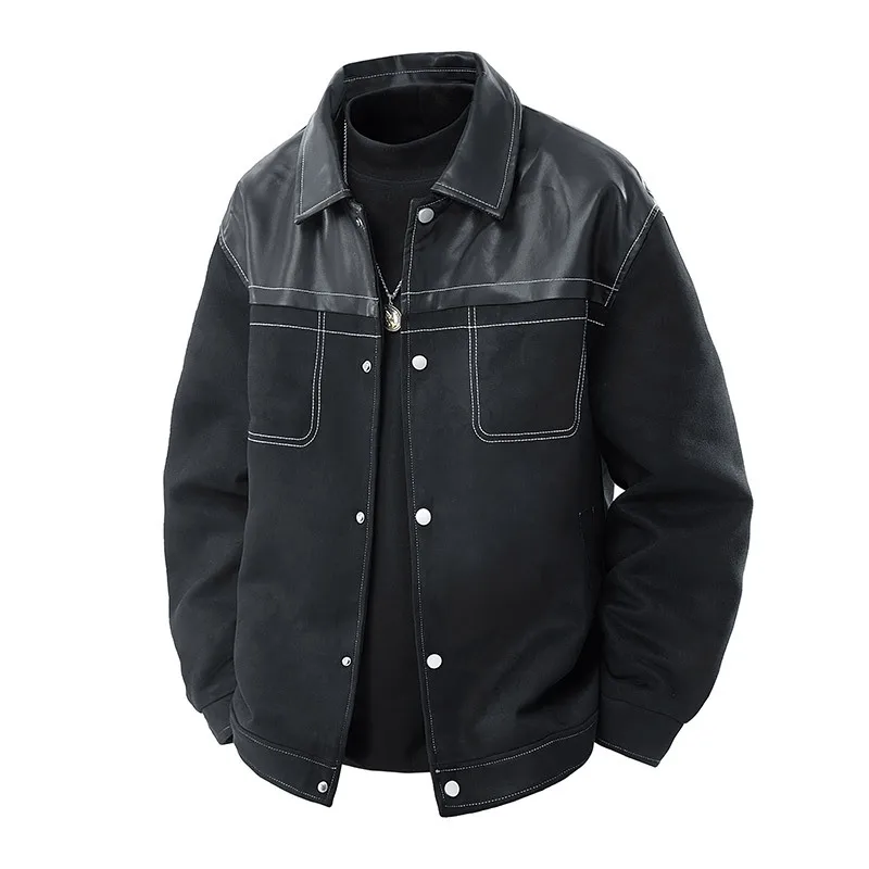 High-End Men's Suede Casual Jacket Trendy Brand Lapel Design Spring Autumn Versatile Fashion for Men
High-End Men's Suede Casual Jacket Trendy Brand Lapel Design Spring Autumn Versatile Fashion for Men