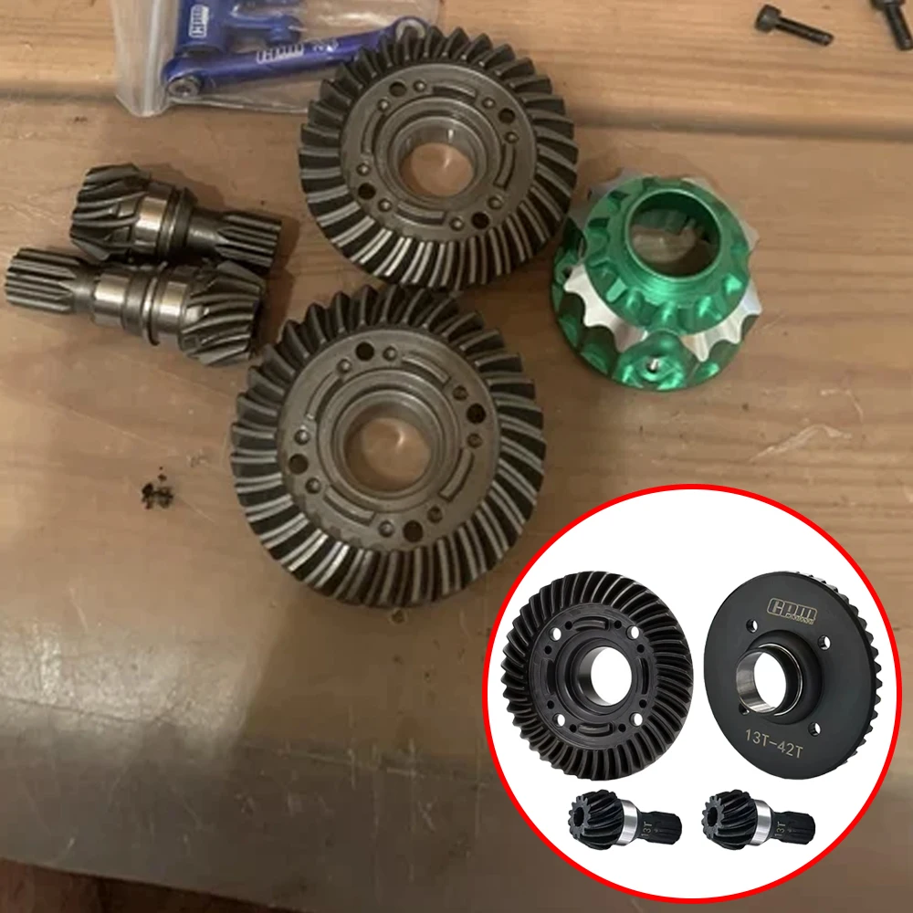 GPM Metal Steel 42T Rear Differential Ring Gear 13T Pinion Gear 7881 7791 for Traxxas 1/6 XRT 1/5 X-MAXX Ultimate X-Monster 8S
GPM Metal Steel 42T Rear Differential Ring Gear 13T Pinion Gear 7881 7791 for Traxxas 1/6 XRT 1/5 X-MAXX Ultimate X-Monster 8S