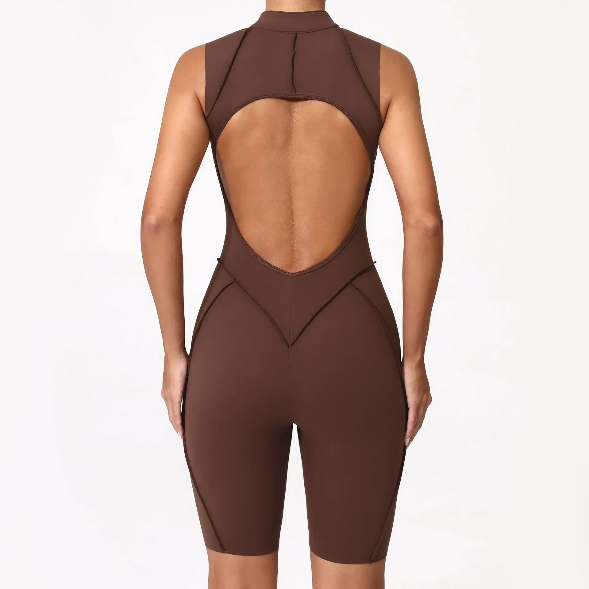 New Seamless Yoga Jumpsuits Sports Fitness Hip-lifting Backless Skinny Zipper One-Piece Workout Clothing Gym Bodysuit for Women
New Seamless Yoga Jumpsuits Sports Fitness Hip-lifting Backless Skinny Zipper One-Piece Workout Clothing Gym Bodysuit for Women