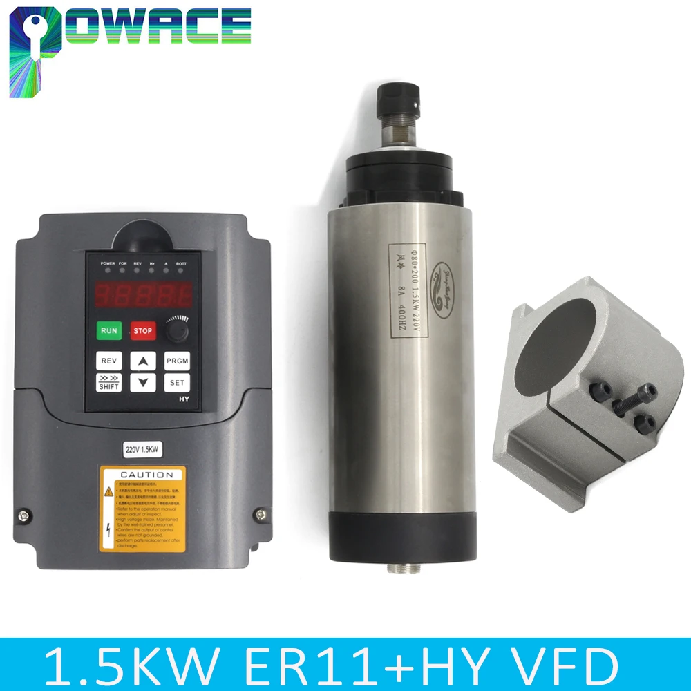 【EU】1.5KW ER11 CNC Air Cooled Cooling Spindle Motor Woodworking Router Engraving Milling With HY Inverter VFD Kit
【EU】1.5KW ER11 CNC Air Cooled Cooling Spindle Motor Woodworking Router Engraving Milling With HY Inverter VFD Kit