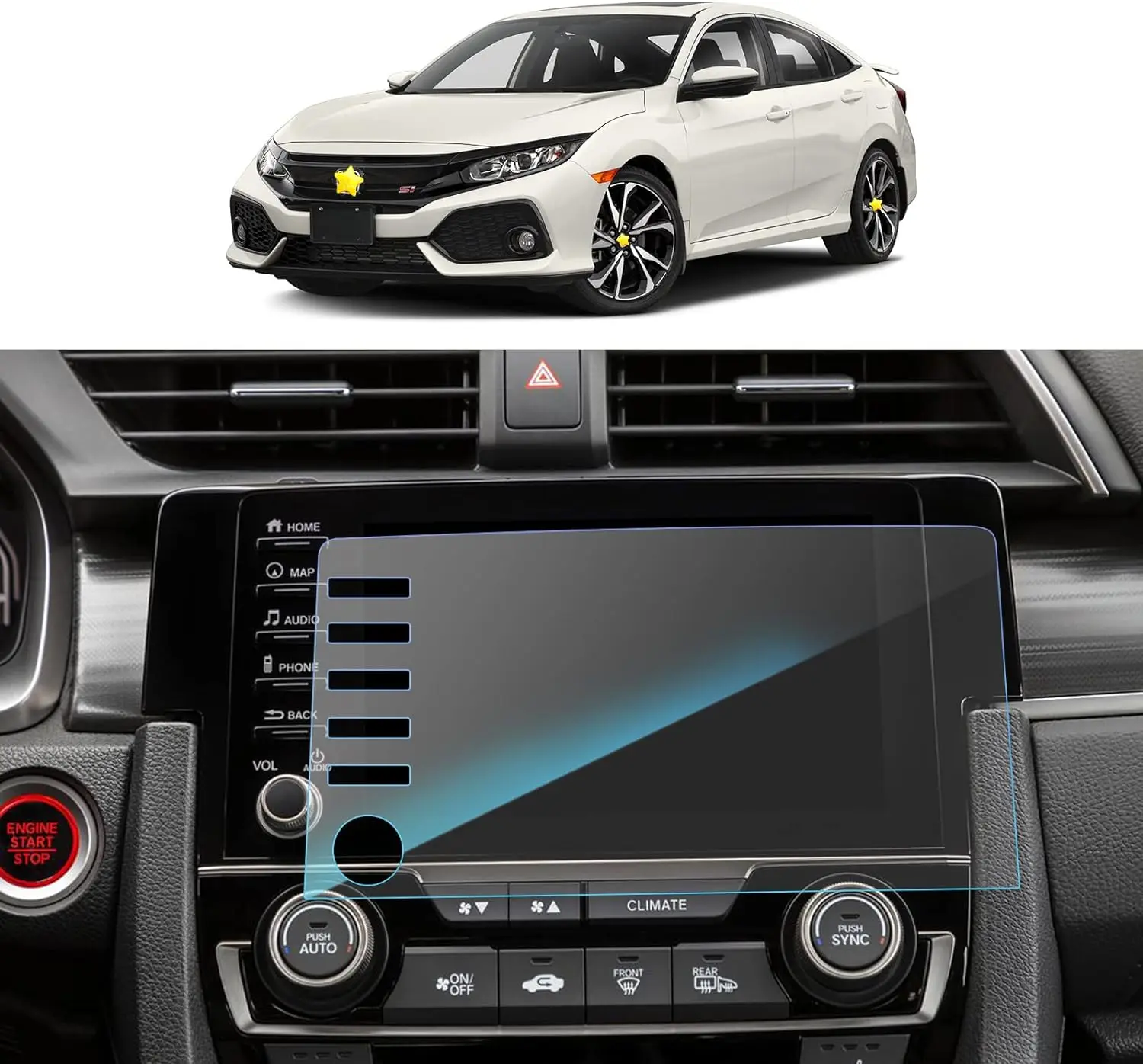 Для 2019-2021 Honda Civic LX EX Touring Si EX-L седан хэтчбек навигация Сенсорный экран телефон 5 кнопок
Для 2019-2021 Honda Civic LX EX Touring Si EX-L седан хэтчбек навигация Сенсорный экран телефон 5 кнопок