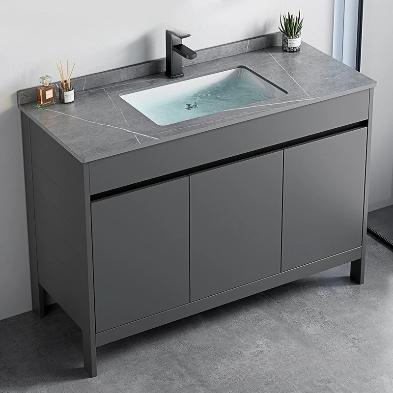 Space aluminum floor-to-ceiling rock slab bathroom cabinet combination bathroom face wash basin ceramic integrated wash basin
Space aluminum floor-to-ceiling rock slab bathroom cabinet combination bathroom face wash basin ceramic integrated wash basin