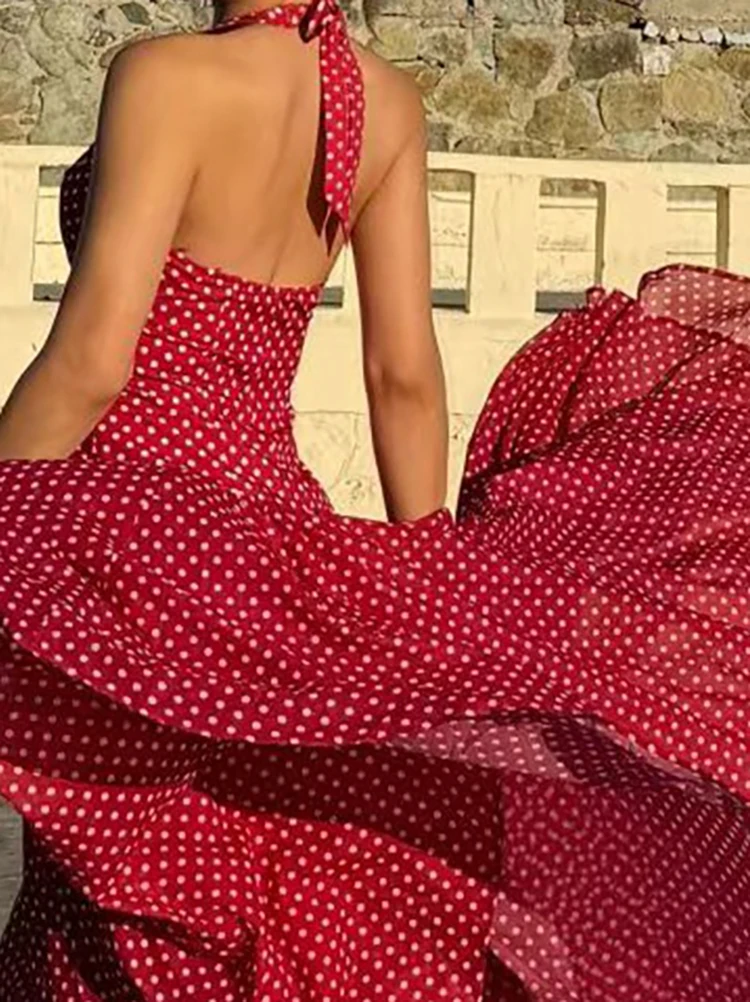 Новое длинное платье с открытой спиной в стиле ретро, женское банкетное платье с запахом на груди и высокой талией, модное пляжное платье без рукавов с принтом
Новое длинное платье с открытой спиной в стиле ретро, женское банкетное платье с запахом на груди и высокой талией, модное пляжное платье без рукавов с принтом