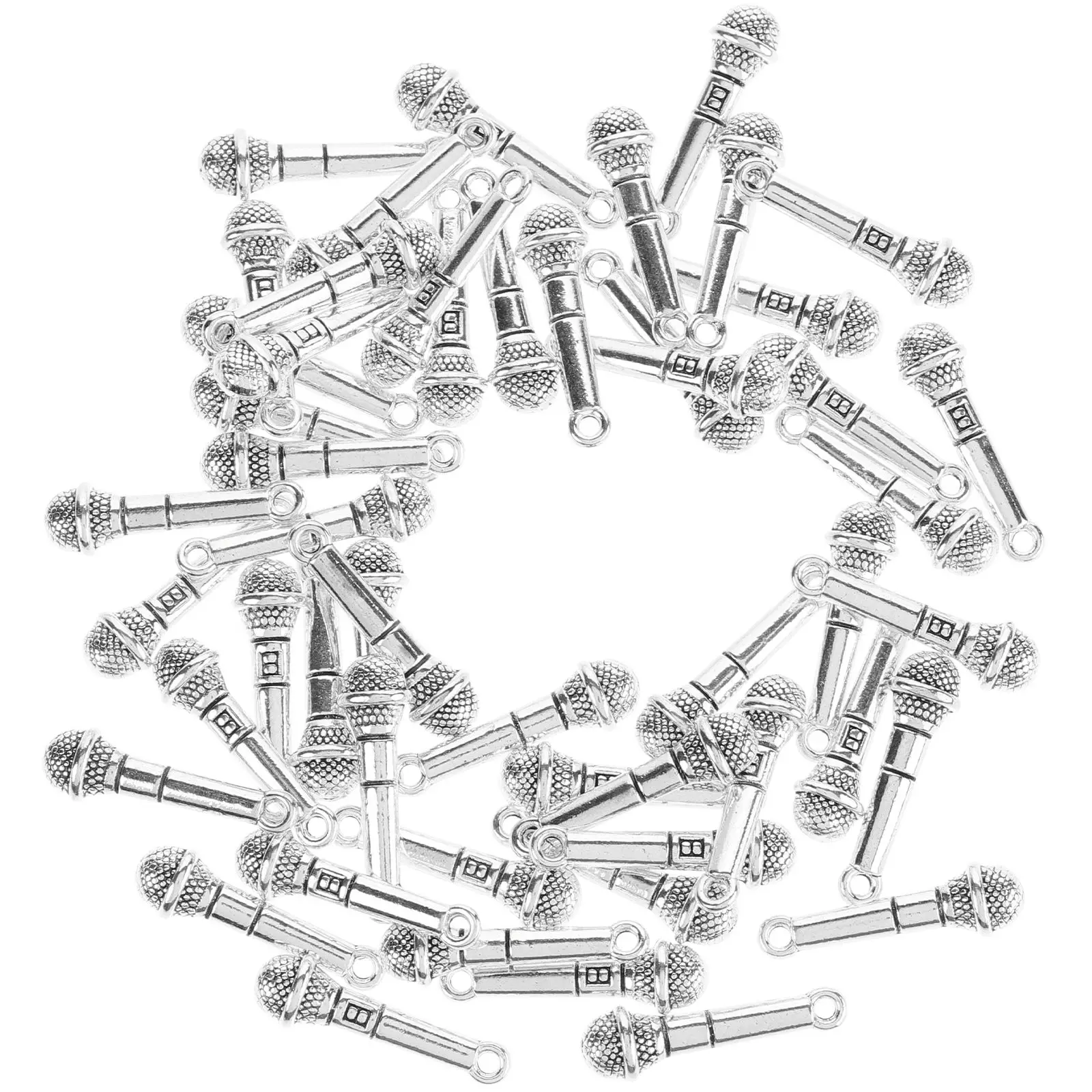 50 Pcs Mini Microphone Pendant Necklace Decor Bulk Music Charm Bracelets Jewelry Fake Microphones Zinc Alloy Vintage DIY
50 Pcs Mini Microphone Pendant Necklace Decor Bulk Music Charm Bracelets Jewelry Fake Microphones Zinc Alloy Vintage DIY