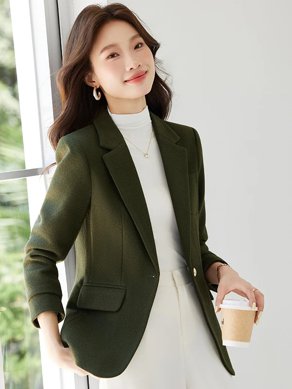 Military Green Suit Jacket Women's Elegant Commute Casual Style Autumn New Arrival Breathable Polyester Fiber Long Sleeve
Military Green Suit Jacket Women's Elegant Commute Casual Style Autumn New Arrival Breathable Polyester Fiber Long Sleeve