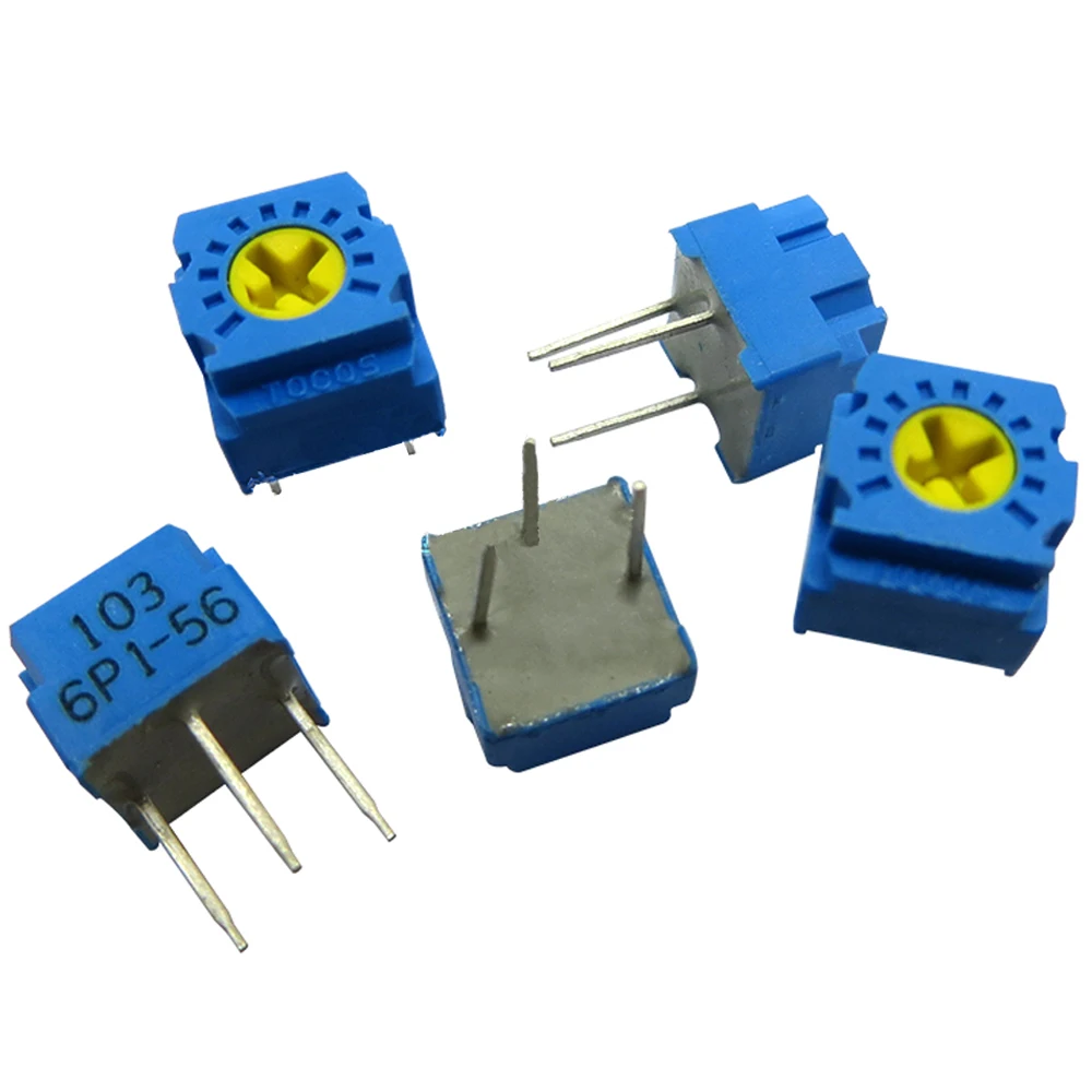 5Pcs GF063P1 Potentiometer 1K 2K 5K 10K 20K 50K 100K 200K 500K 1M Precision Adjustable Resistance Potentiometer
5Pcs GF063P1 Potentiometer 1K 2K 5K 10K 20K 50K 100K 200K 500K 1M Precision Adjustable Resistance Potentiometer