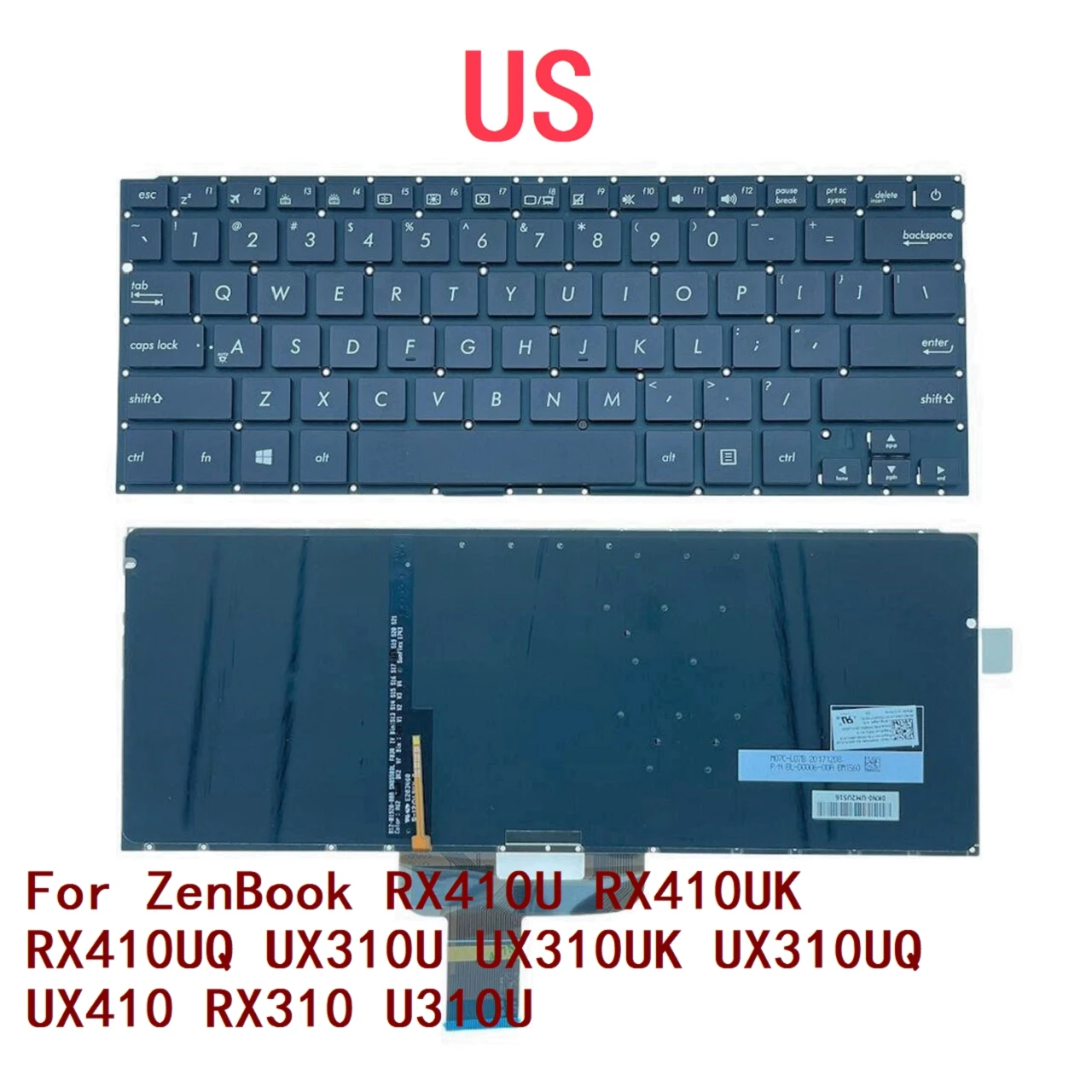 New US Laptop Backlit Keyboard For ASUS ZenBook RX410U RX410UK RX410UQ UX310U UX310UK UX310UQ UX410 RX310 U310U
New US Laptop Backlit Keyboard For ASUS ZenBook RX410U RX410UK RX410UQ UX310U UX310UK UX310UQ UX410 RX310 U310U