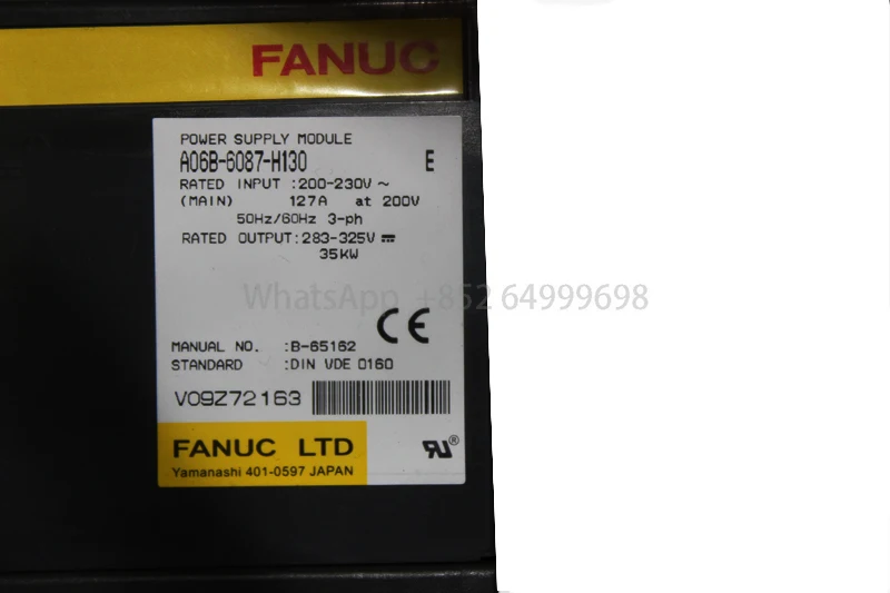 Power Supply Module A06B-6087-H115 A06B-6087-H126 A06B-6087-H130 Servo Drive Amplifier For CNC System
Power Supply Module A06B-6087-H115 A06B-6087-H126 A06B-6087-H130 Servo Drive Amplifier For CNC System