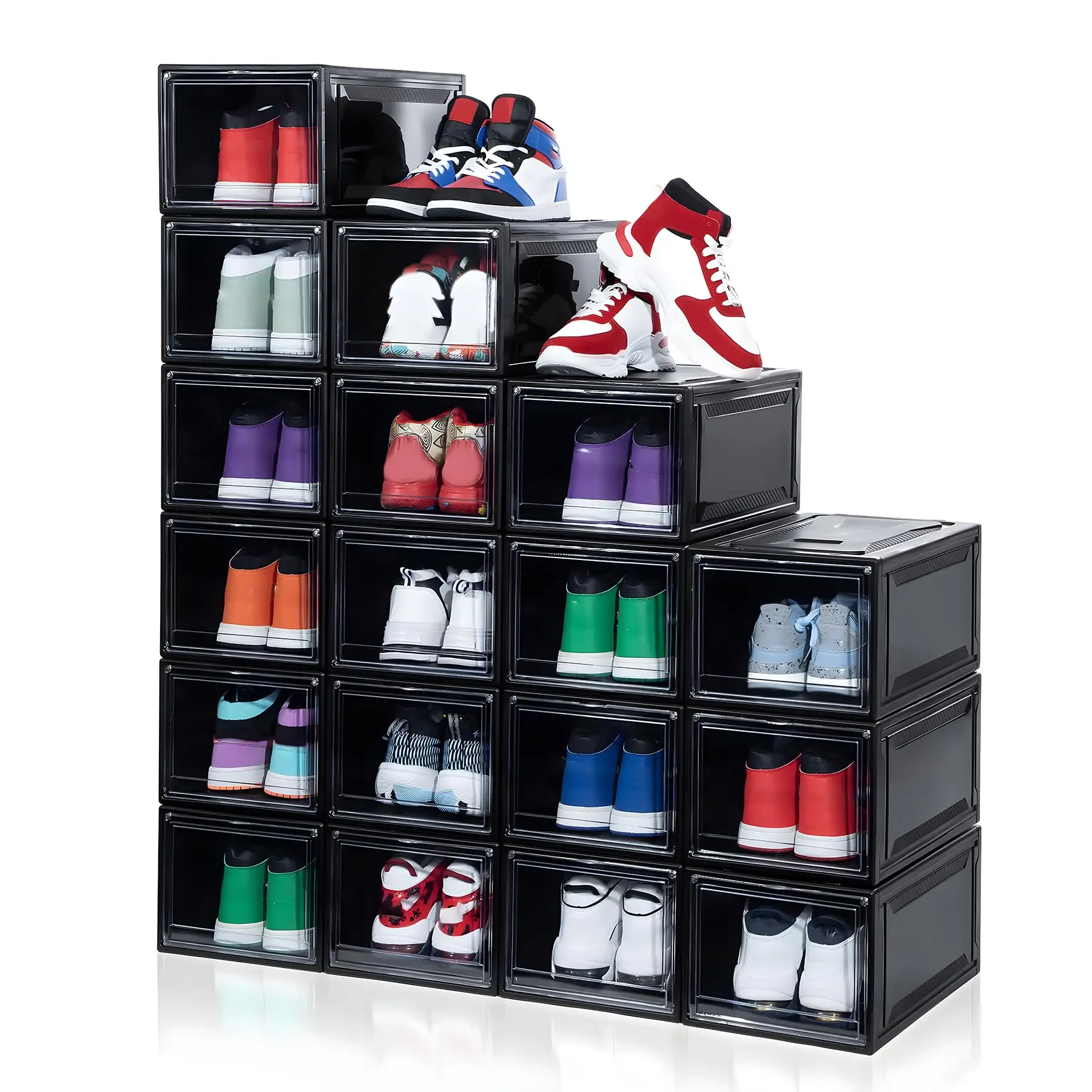 12 Transparent Acrylic Shoe Storage Boxes – Stackable Clear Display Cases With Snap Closure, Holds Up To US Size 15 Sneakers
12 Transparent Acrylic Shoe Storage Boxes – Stackable Clear Display Cases With Snap Closure, Holds Up To US Size 15 Sneakers