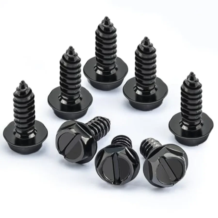 8PCS Premium Stainless Steel License Plate Screws, Rust-Proof and Anti-Rattle License Plate Bolts Black (Black-8PCS)
8PCS Premium Stainless Steel License Plate Screws, Rust-Proof and Anti-Rattle License Plate Bolts Black (Black-8PCS)