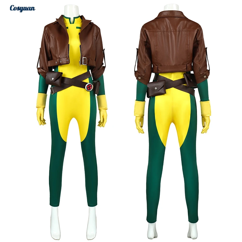 Movie Super Villain X Cosplay Anna Marie Rogue Jumpsuit Clothes Party Disguise Roleplay Halloween Costume Carnival Outfits Suits
Movie Super Villain X Cosplay Anna Marie Rogue Jumpsuit Clothes Party Disguise Roleplay Halloween Costume Carnival Outfits Suits
