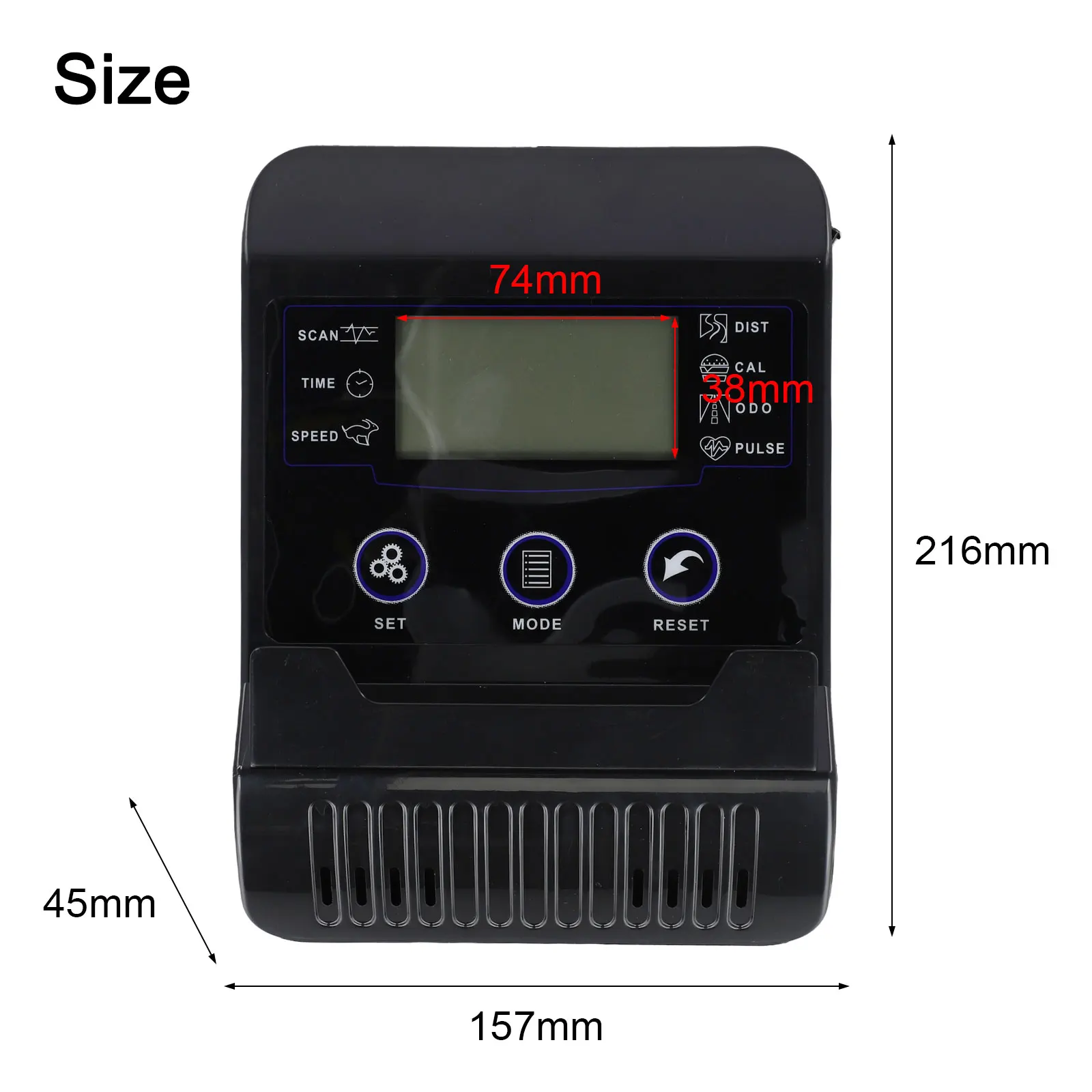 Home Fitness Training Black Stationary Bicycle Meter Indoor Exercise Bike Plastic Record Mileage 2 Batteries 3V
Home Fitness Training Black Stationary Bicycle Meter Indoor Exercise Bike Plastic Record Mileage 2 Batteries 3V